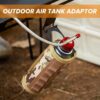 SANTUO 2Pcs Gas Adaptor Portable Gas Refill Adapter Stove Connector for Camping Stove and Camping Gas Butane Canister to Screw Gas Cartridge