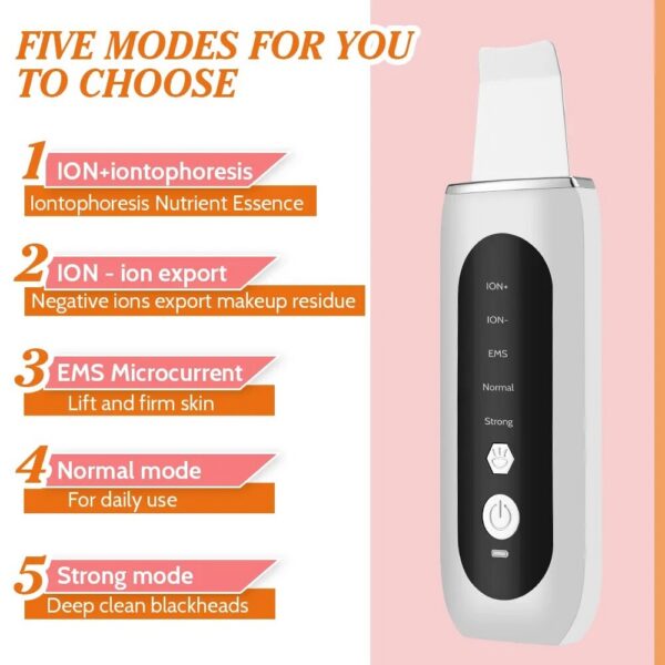 Electric Skin Scraping hine with Micro Current for Removing Blackhead Keratin and Cleaning Pores Importing Beauty Equipment