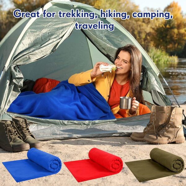 6d7174ea5d92ecc1 Fleece Portable Ultra-light Polar Travel Sheets for Adults Outdoor Camping Tent Bed Warm Sleeping Bag Liner
