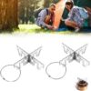 6d7c3bfa63359331 KLYNGTSK 2 PCS Alcohol Stove Cross Stand Stainless Steel Pot Stand Portable Alcohol Stove Rack Shelf Alcohol Stove Stand for Camping Hiking Backpacking Outdoor Activities (9.6 * 2.9cm)