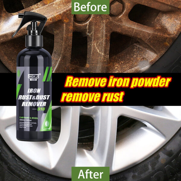 6d7ec0204544c741 HGKJ Car Paint & Wheel Iron Particles Powder Cleaning Super Rust Dust Remover Spray Metal Surface Defender Auto Rim Cleaner