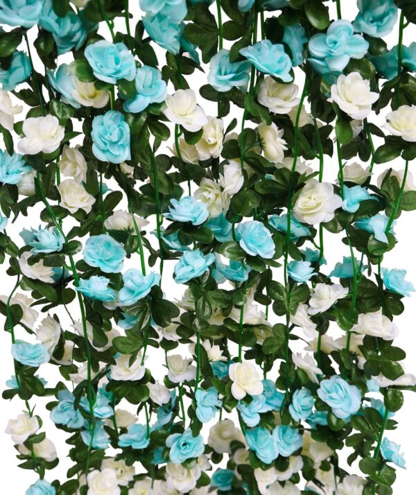6d8b11815273192c PARTY JOY 5pcs 41Ft Flower Garland Fake Rose Vine Artificial Flowers Hanging Rose Ivy Hanging Baskets Wedding Arch Garden Background Decor
