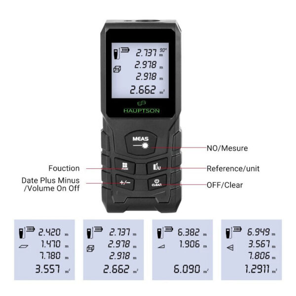 6d8ddf5f875eb6f0 HAUPTSON 70/100M Distance Meter Rangefinder Laser Tape Range Finder Building