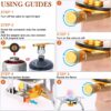 WADEO Camping Gas Stove, 3700W Portable Backpacking Stove with Piezo Ignition, Portable Burner, Camping Stove Adapter and Carrying Case for Outdoor Cooking