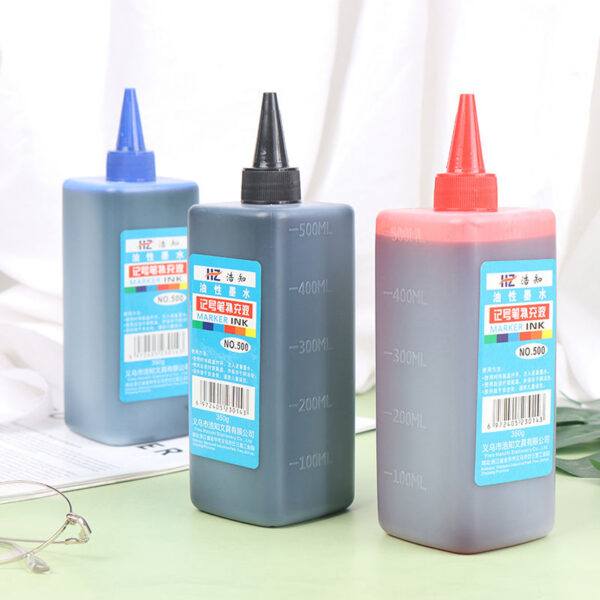 6d96bf1b366cc93c 500ml Permanent Dry Graffiti Oil For Marking Pen Add Ink, Smooth And Easy To Use Stationery