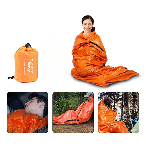 6da460948a862590 1Pc Outdoor Portable PE Aluminum Film First Aid Tent Insulation Waterproof Mat Camping Sleeping Bag