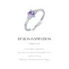 6da8f4337204b2fd MODIAN 925 Sterling Silver Water Drop Cocktail Ring Classic Prong Purple Cubic Zirconia Rings For Women Female Fine Jewelry