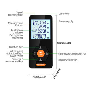6dbda069c024a0da Aicevoos Light Digital Rangefinder 50M70M100M120M Green Beam Distance Meter Trena Laser Tape Measure Roulette