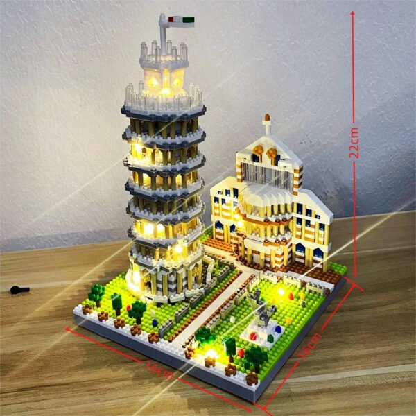 6dc96b4c2f3626c5 Knew Built Exquisite Paris Eiffel Tower Micro Mini Building Blocks Toys Set: LED Illuminated, Perfect Gift Illuminate Your World