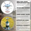 6de804683d2ed520 Propane Stove Portable Isobutane Camping Stove with Gas Adapter - 10,000 BTU Single Burner Backpacking Camp Stove for Hiking, Emergency, Outdoor(Include Carrying Case)