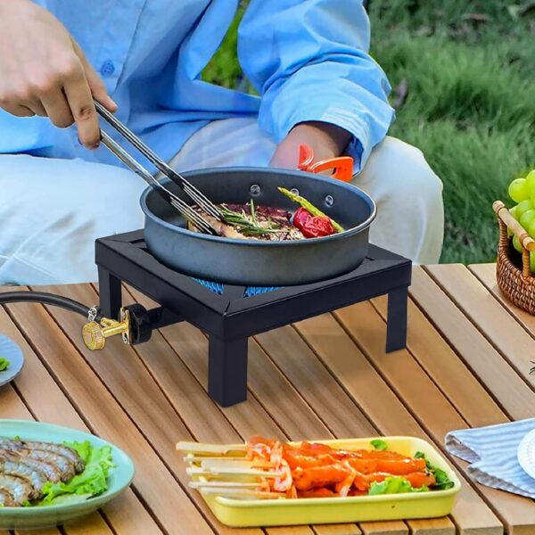 6dfc3c68e0944153 Youyijia Camping Burner Gas Burner Ring Gas Burner Stove Cast Iron LPG Portable Gas Cooker Outdoor Cooker Camping Stove 24.5 x 24.5 x 11 cm for Catering Restaurant Fishing