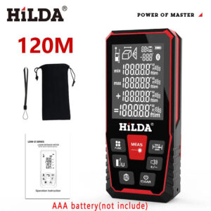 6e139b2e44694162 HILDA Distance 50M/100M/120M Rangefinder Profesional Meter Laser Range Finder Ruler Test Tool
