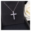 6e1677fca8d321eb K.NOBSPIN 3mm Round Cut D VVS1 Moissanite Cross Pendants Necklace For Women Sterling Sier Christian Diamond Neck Chain