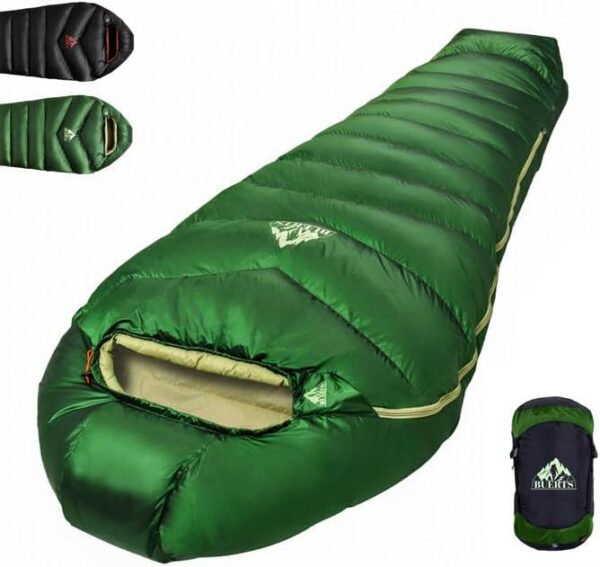 BUERTS Down Sleeping Bag,Ultralight and Warm,Sleeping bag for adults suitable 3 seasons use,lightweight is highly portable and ideal for hiking,backpacking and camping.