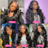 30Inch 13X4 13X6 Transparent Body Wave Front Wig Human Hair for Black Women Pre Plucked 360 Brazilian Lace Frontal Wigs