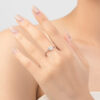 MODIAN Sterg Sier Minimalism Romantic Hearts Zirconia Ring Classic Basic Style Wedding Rings For Women Fine Jewelry