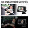 Rear Monitor 4.3'' IPS Screen Baby Car Mirror Adjustable Wide View Angle for Infants Kids Pets Night Vision Function
