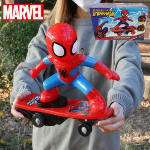 6e47b82b3ebed230 Spiderman Automatic Flip Rotation Skateboard Acousto-Optic Car Ultraman Electric Music Toy Stunt Scooters Christmas Toys