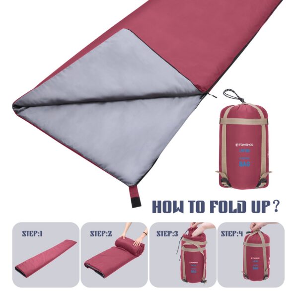 6e4bc2b909ab9d25 TOMSHOO Ultralight Adults Outdoor Envelope Sleeping Bag for Warm Weather Camping Backpacking Hiking