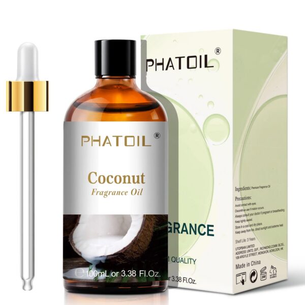 6e5be0962b459539 PHATOIL 100ml Sweet Fruity Fragrance Oil for Diffuser Candles Making -Coconut & Vanilla Strawberry Lemon Peach Pear Aroma Oil