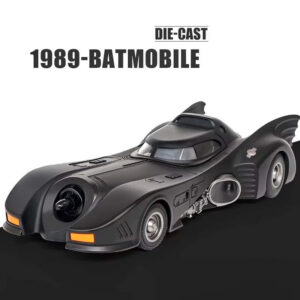 6e5e4225e6d969df 1:18 1989 Batmobile Die-cast Car with Batman Figure, Toys for Kids and Adults , Black
