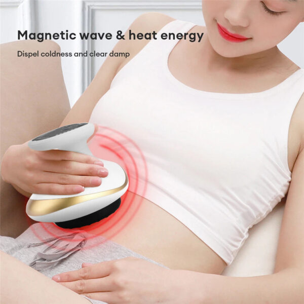 Electric EMS Body Massager Cupping Massage with LCD Display Guasha Scraping Vacuum Suction Cup IR Heating Fat Burner Slimming