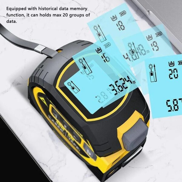 6e6ed85d2a6769c7 3 In 1 Laser 40 60 M Measurement With Backlit Display Rangefinder Scale Area / Distance Rechargeable