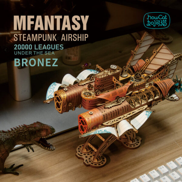 6e7416140038bff2 stic Spaceship DIY 3D Wooden Puzzle Steampunk Airship Popular Assembly Model Kits Toys For Children Kids Girl Birthday Gift
