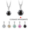 1 Carat Round Brilliant Cut D Color Pendant Sier Moissanite Diamond Test Past White Gemstone Necklace