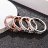 rings Starry ring nail designer womens Titanium steel rose gold sier plated with full diamond for Man wedding Engagement gift 4 5 6mm designers jewelry