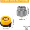 SAN LIKE 2pcs Camping Stove Adapter Butane Canister Adapter EN417 Lindal Valve Canister Shifter Propane Adapter Isobutane Fuel Canister with Exhaust Air Pressure Button