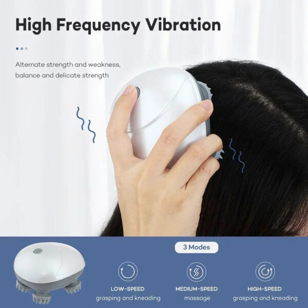 6ea55a241a02dde7 Electric Scalp Head Massager Red Light Therapy Antistress Relax Body Massage Remove Muscle Tension Tiredness Massageador Tool