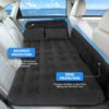 6ea6693738354c08 SUV Air Mattress - Thickened and Double Air Mattress Sided Flocking Travel Inflatable Car Mattress Bed with Electric Air Pump and 2 Pillows, Car Sleeping Bed for Home Outdoor and Travel