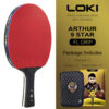 6ea8215c9ae4592e LOKI ARTHUR 9 Star Table Tennis Racket Carbon Offensive Lightweight Ping Pong Racket Paddle Bat with Sticky Rubber ITTF Approved