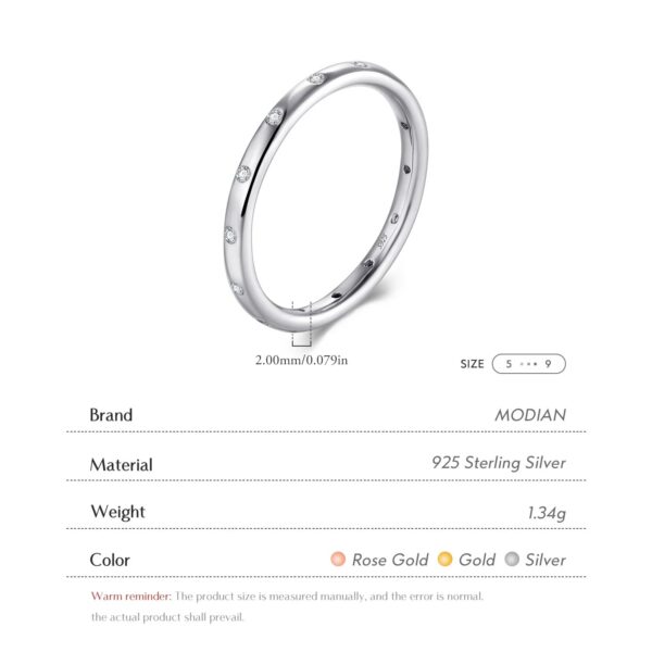 6eb6674716231dcb Modian 100% Real 925 Sterling silver Stackable Ring Clear Fashion Simple CZ Wedding For Women Genuine Classic Jewelry