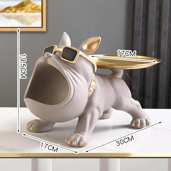 6ec11f29bc8e7fc1 VIKAMA Bulldog Storage Ornaments Entrance Door Key Candy Tray Nordic Style Personalized Home Decor