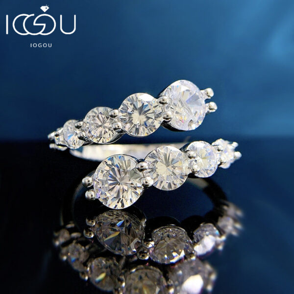 6ece45dd64f19589 3.26cttw All Moissanite Rings GRA Woman Sparkling Diamond Wedding Band Anniversary Engagement Ring Sterling Sier Jewelry