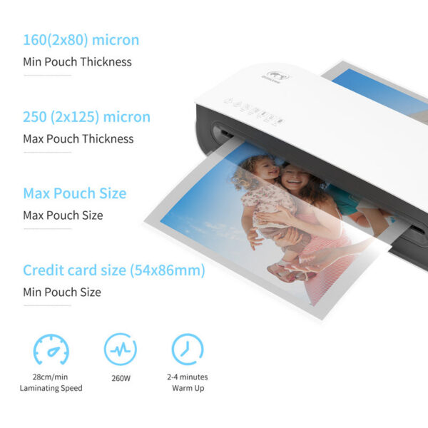 6eddcef3aa40a0d3 OSMILE SL289 Desktop Laminator hine Set A4 Size Hot and Cold Lamination 2 Roller System 9 inches Max Width for A4/A5/A6