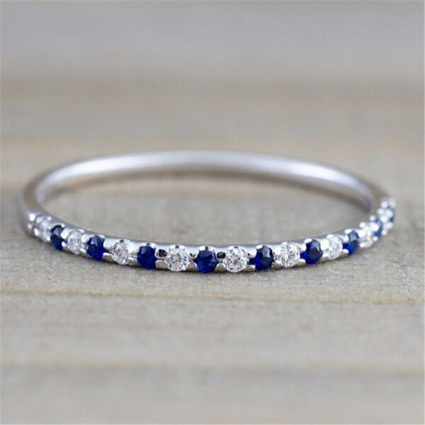 S Sterling Sier Real Natural Sapphire Engagement Wedding Jewelry for Women Anillo Bizuteria Bijoux Jewellery Ring