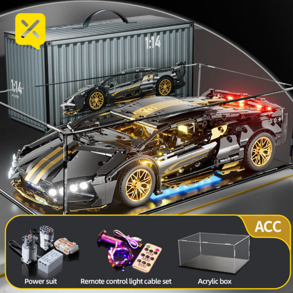 6ee81039dd80cabf ToyX 1:14 Supercar Building Block Toy Optional Power Group 14+ Technology Design Christmas Gift for Adults and Kids With Box