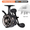 LEOFISHING CNC Ice Fishing Wheel Winter Quick Release Reel 3+1 Metal Spool Coil Smooth Lure Fish Equipment Accessories