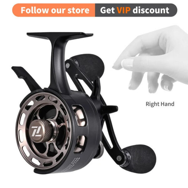 LEOFISHING CNC Ice Fishing Wheel Winter Quick Release Reel 3+1 Metal Spool Coil Smooth Lure Fish Equipment Accessories