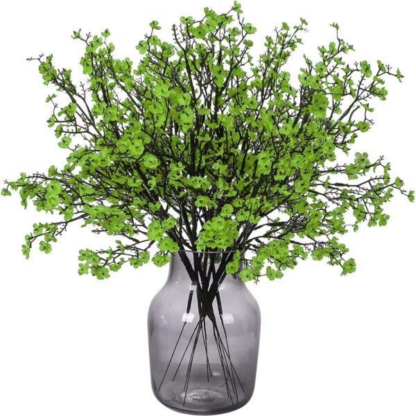6f2bb910476cc915 Momkids 6 Pcs Babys Breath Bulk Artificial Faux Silk Flower Gypsophila Bouquet Winter Real Touch Fake Floral for Office Kitchen Wedding Restaurant Centerpieces Christmas Party Decor (White)
