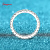 Smyoue 0.9ct 2mm Moissanite Ring for Women Men Full Enternity Match Wedding Diamond Band 100% Solid Sier Stackable Rings