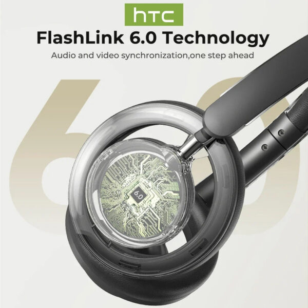HTC HP06 Bluetooth V6.0 Wireless Open-Ear Headphones Foldable Punchy Bass Headset for PC Laptop phone TV lightweight Hollow Airy