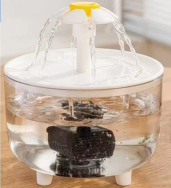 6f51182272c15ef0 Transparent Pet Automatic Circulation Drinking Dispenser USB Rechargeable Cat Water Fountain for Cats