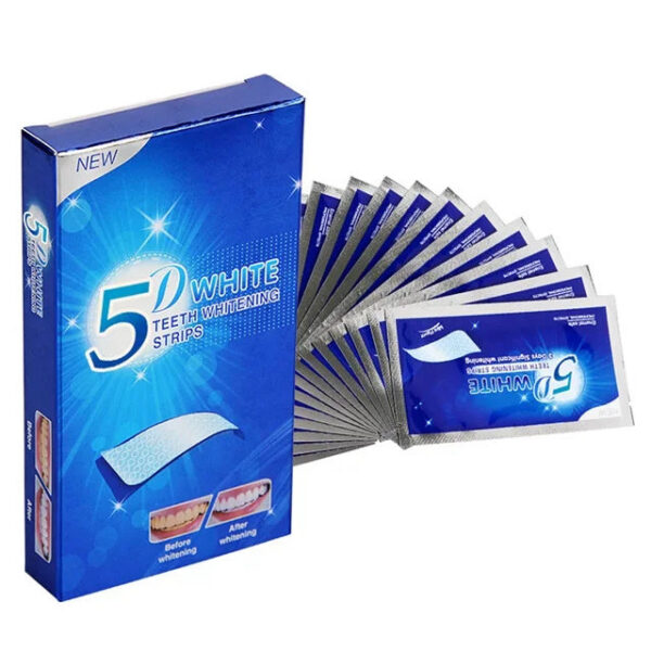 6f59988e7fd90267 5D Dental Patches Teeth Whitening Strips 7 Pairs of 28 Sheets