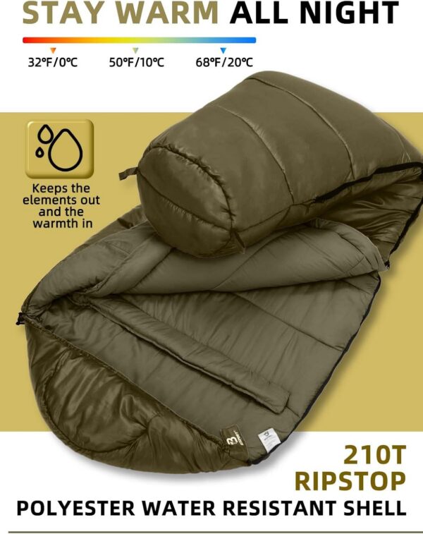 6f8ec761bb32ace9 Bessport Mummy Sleeping Bag | 15-45 ℉ Extreme 3-4 Season Sleeping Bag for Adults Cold Weather– Warm and Washable, for Hiking Traveling & Outdoor Activities