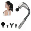 6f902f802d91481e 2024 New Smart Curved Hook Fascia Gun Electric Massager Massage Hammer Electric Fascia Gun Home Handheld Hammer Back Artifact