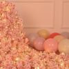 Sunm Boutique 8-Pack 47.2 Ft Artificial Cherry Blossom Garland Cherry Blossom Hanging Vine with 65.6 Ft Long 160 LED String Lights Silk Sakura Vines Garland for Wedding Party Home Decor, Pink